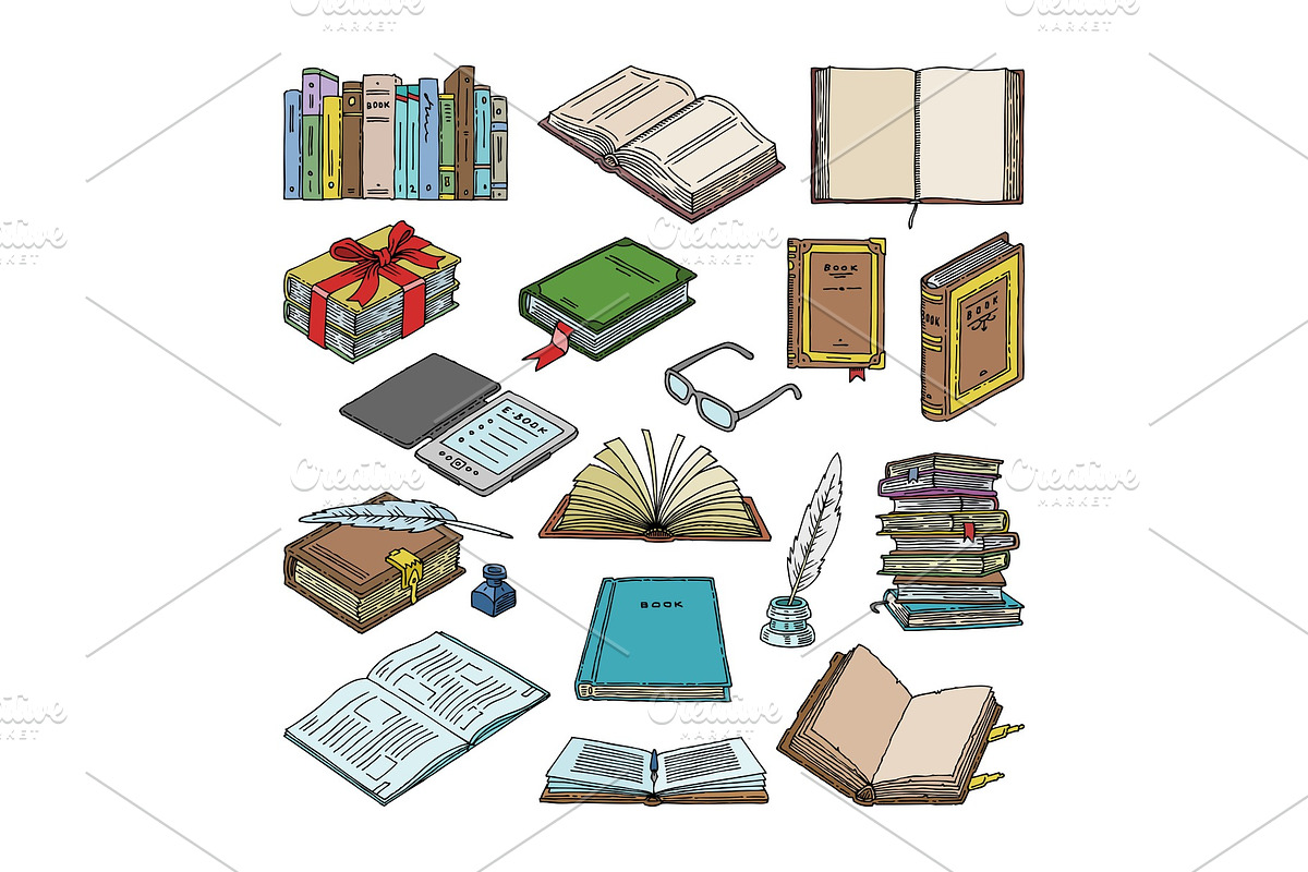 Books vector stack of textbooks and, an Object Graphic by RocketArt