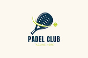 Padel Club Tennis Ball Logo Sports, a Branding & Logo Template by Signatoro (Thumbnail 1 of 3)