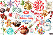 Christmas Candy Sublimation Clipart, an Illustration by DreamCafeArt (Thumbnail 1 of 7)