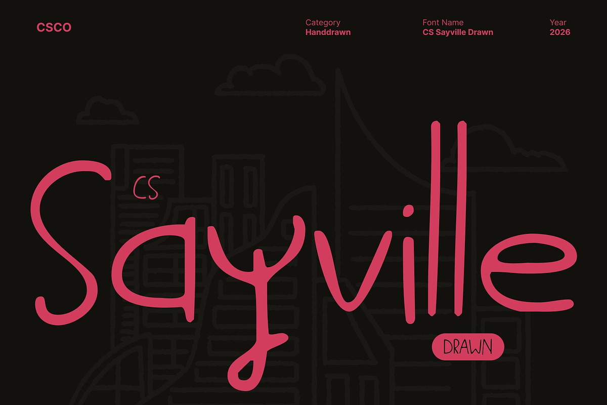 CS Sayville Drawn, a Handwritten Font by Craft Supply Co. (Photo 1 of 8)