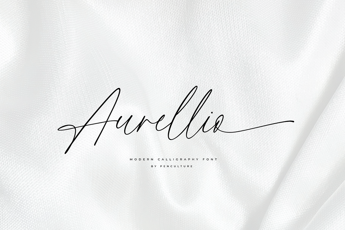 Aurellio - Modern Calligraphy Font, a Script Font by Pen Culture (Photo 1 of 10)
