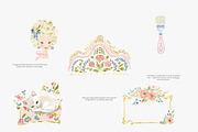 rococo romance clipart set, a Decorative Illustration by Patishop Art (Thumbnail 2 of 9)