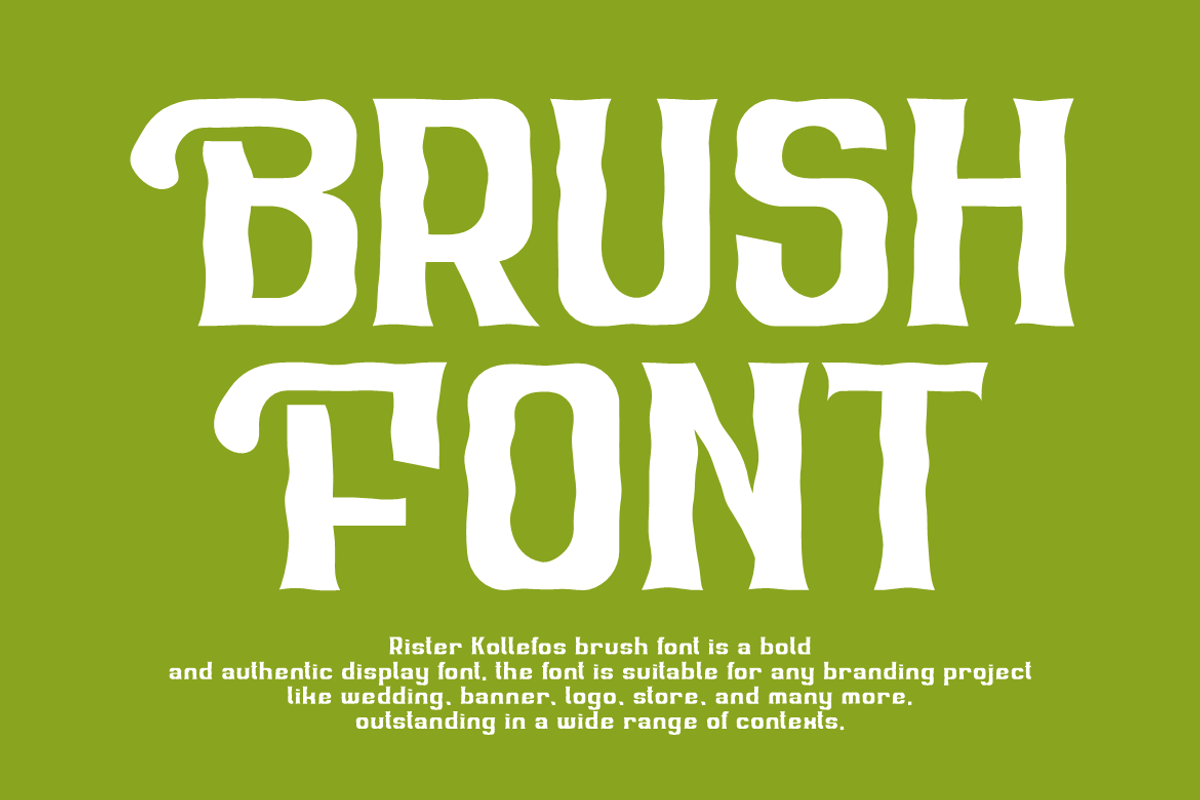 Rister Kollefos Brush, a Handwritten Font by QR Design Studio (Photo 3 of 9)