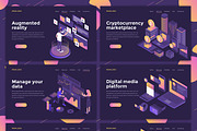 Landing page templates, dark theme, a Templates & Theme by Creative Graphics (Thumbnail 12 of 12)