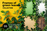 99 Frames of green leaves, a Nature Photo by Handmadefont (Thumbnail 1 of 100)