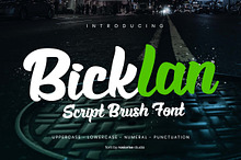 Bicklan a Script Brush Font