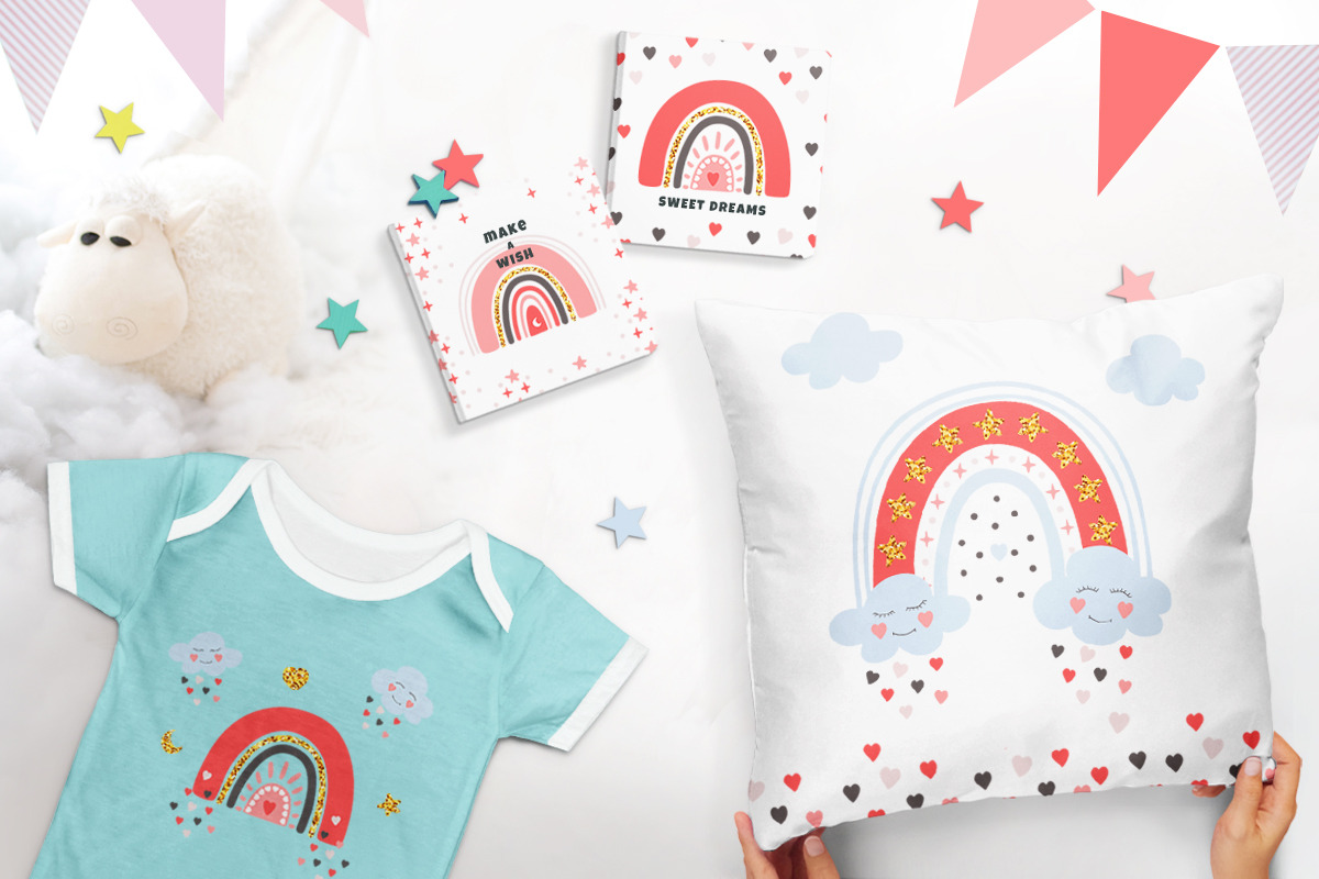 Hand Drawn Rainbows Illustration, a Decorative Illustration by Diana Kovach (Photo 3 of 5)