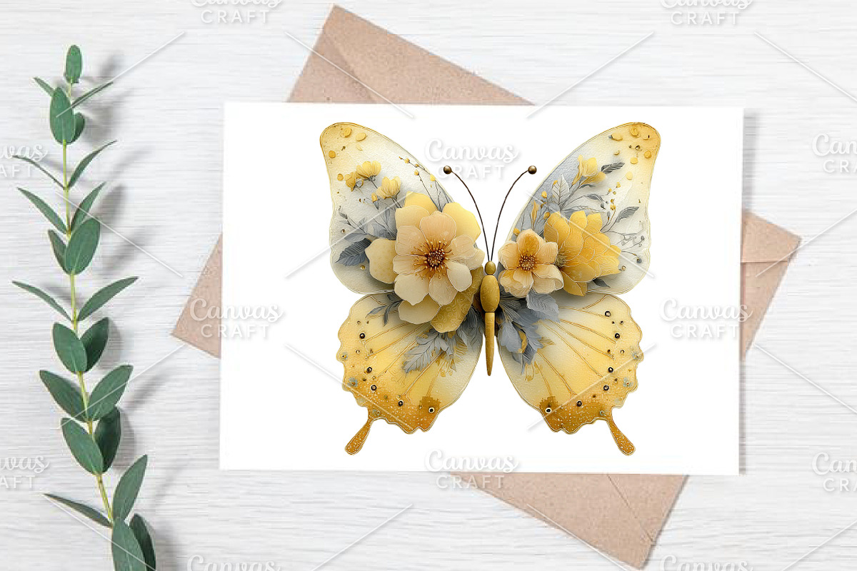 Whimsical Yellow Spring Clipart PNG, an Illustration by Canvas Craft (Photo 7 of 7)