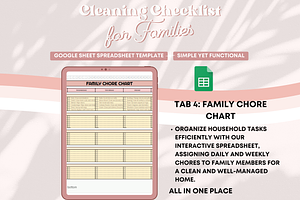 Cleaning Checklist For Families