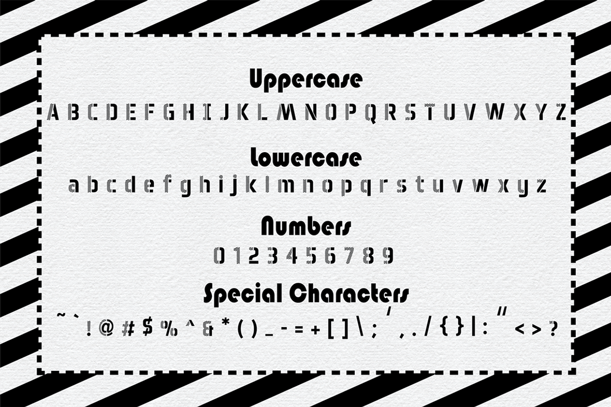 Dashing OTF Font preview 2