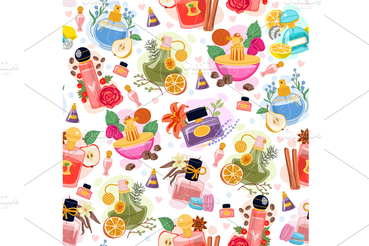 Perfume bubbles with floral and, an Object Illustration by Vectorbuum