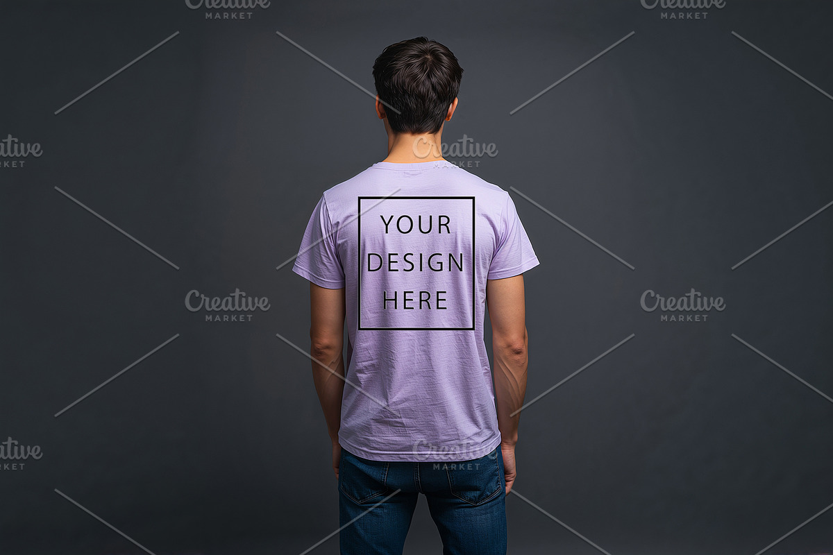 T-Shirt Mockup - Lavender Edition, a Shirt Mockup by ForhadGFX (Photo 12 of 12)