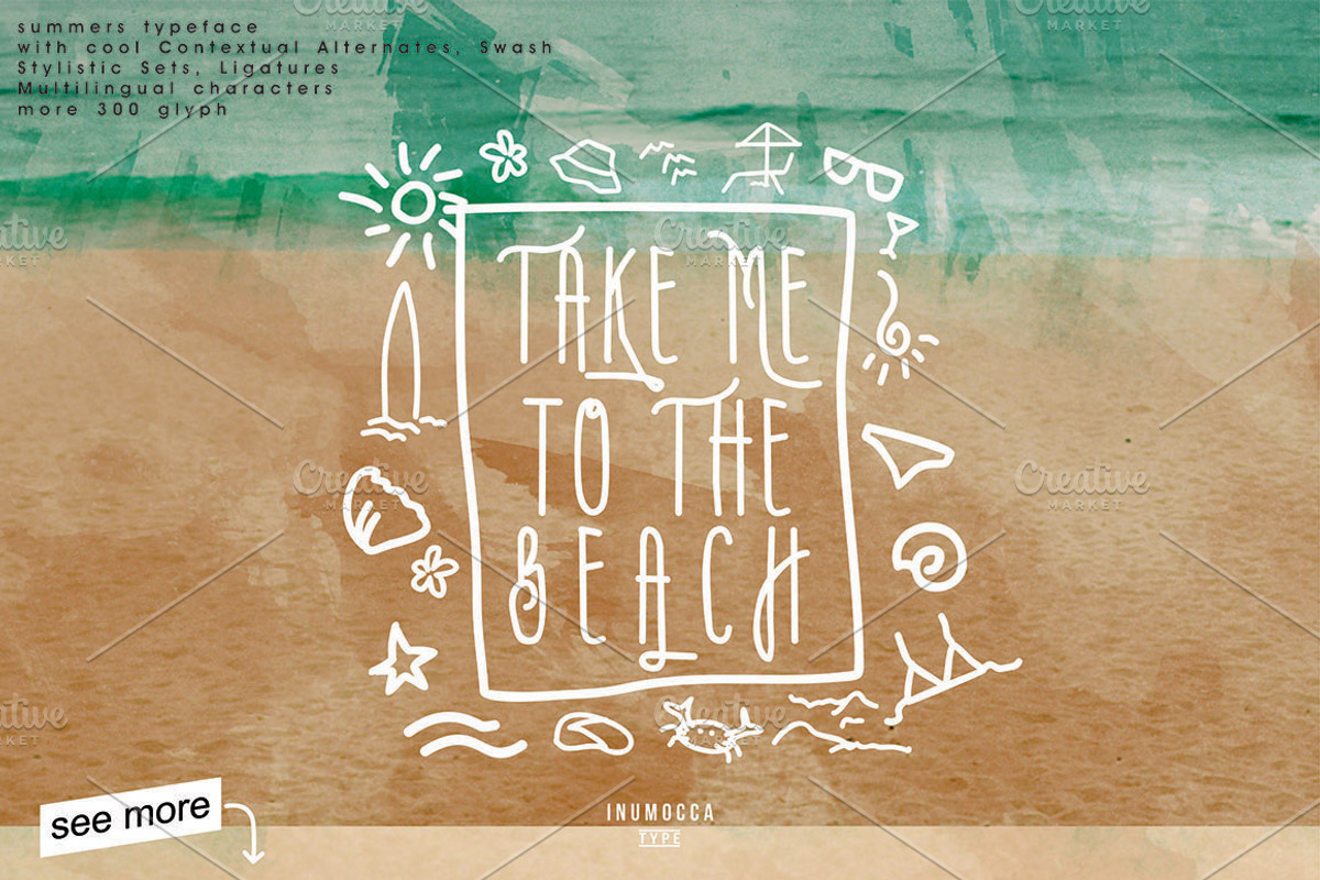 Summers Typeface + BONUS vector preview 3