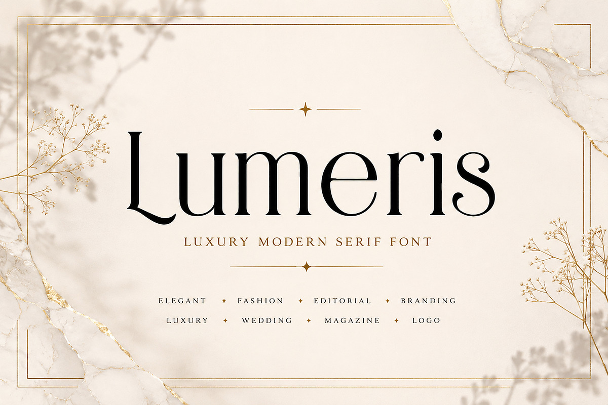 Lumeris – Luxury Modern Serif Font, a Serif Font by Wow Magic (Photo 1 of 6)