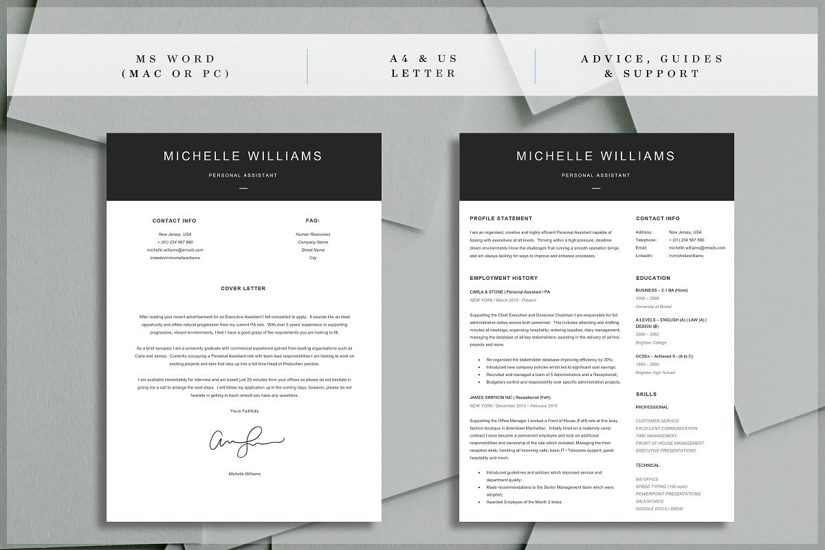 Basic Resume Template, a Resume Template by introDuice - CV / Resumes (Photo 2 of 6)