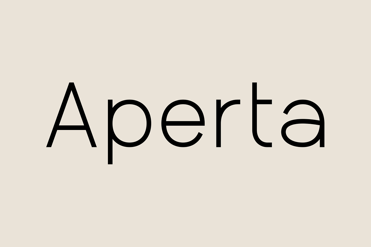 Aperta - Font Family