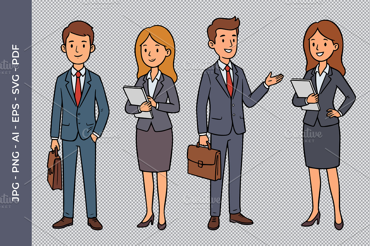 Cartoon Office People Illustration, a Person Illustration by nandinigraphics (Photo 2 of 3)