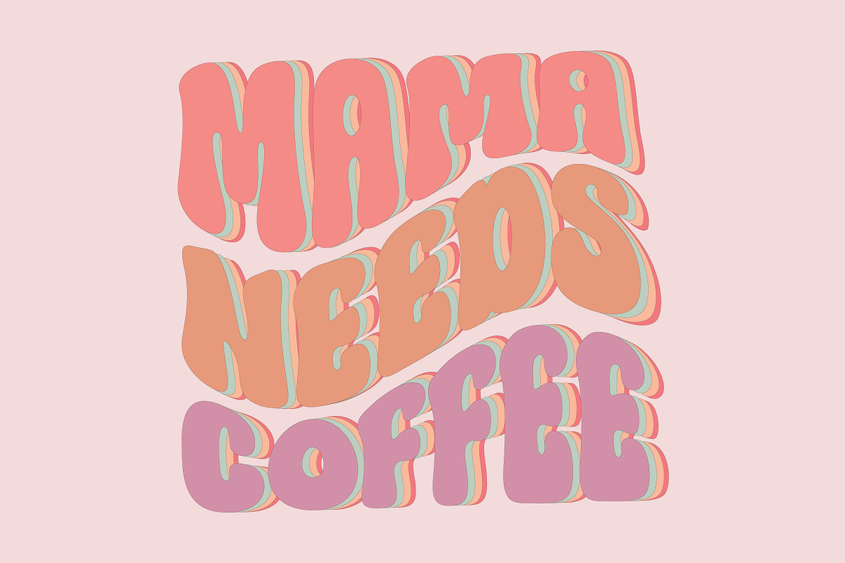 Retro Mom Sublimation Design, a Work Illustration by CreationArt (Photo 6 of 13)