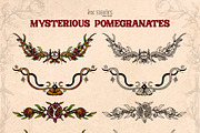 Mysterious Pomegranates Vintage Set, a Decorative Illustration by Ink Stories (Thumbnail 12 of 13)