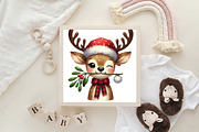 Quirky Christmas Reindeer Clipart, an Illustration by CraftArtStudio (Thumbnail 6 of 6)