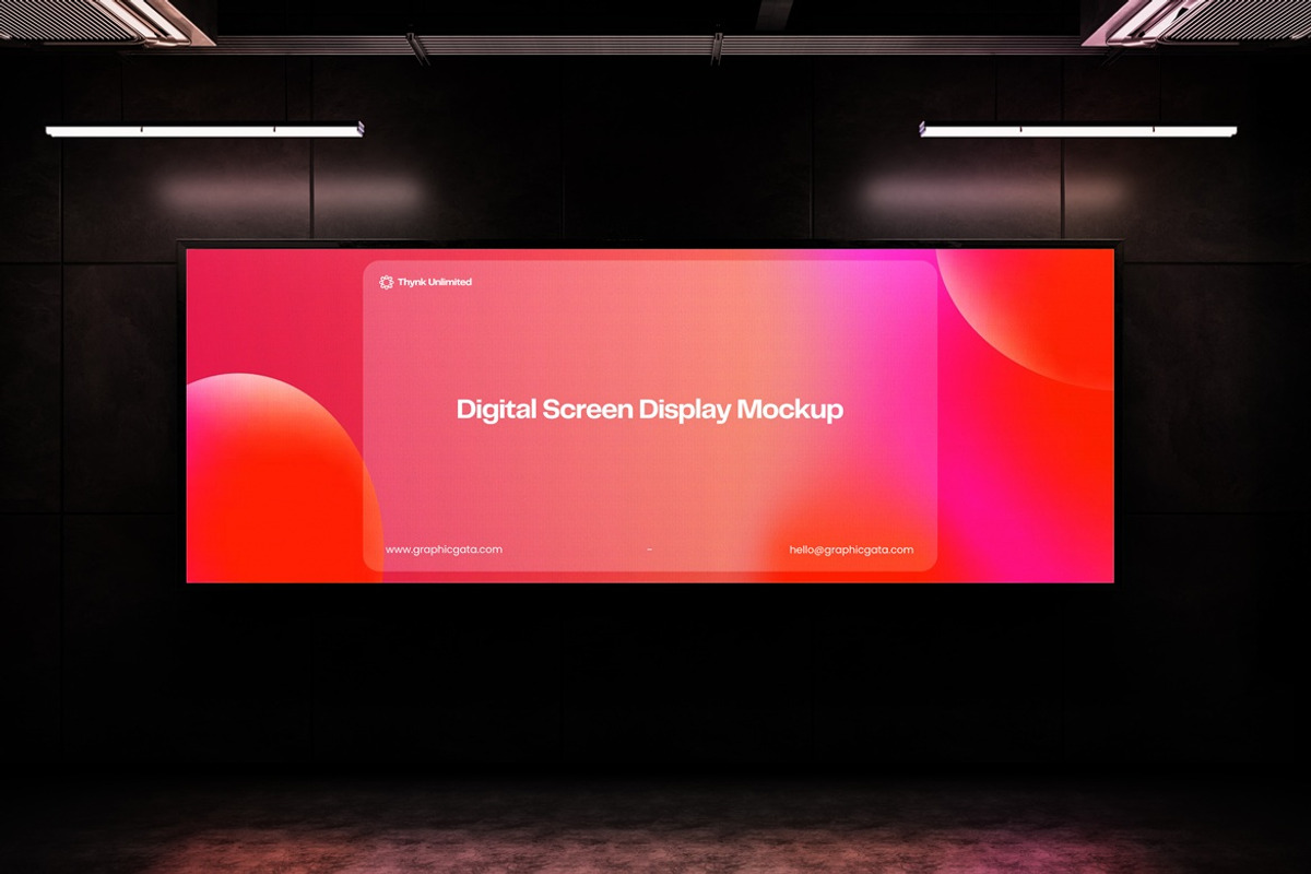 Horizontal Digital Screen Mockup, an Advertising Mockup by PixelPiknik (Photo 2 of 3)