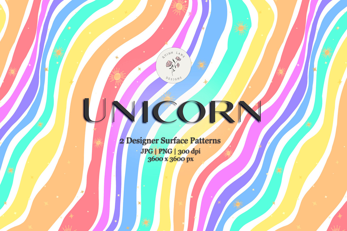 Rainbow Colored Surface Pattern, a Pattern Graphic by Quinn Lane Designs (Photo 1 of 5)