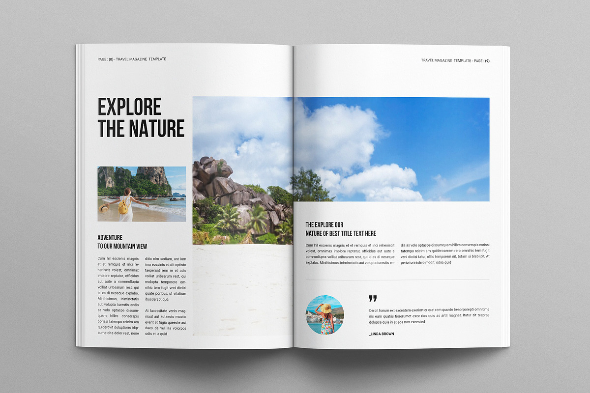 Travel Magazine Template, a Magazine Template by E-Type (Photo 4 of 8)