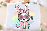 Glitter Easter Bunny Coquette Png, an Illustration by DreamArtGraphic (Thumbnail 1 of 4)