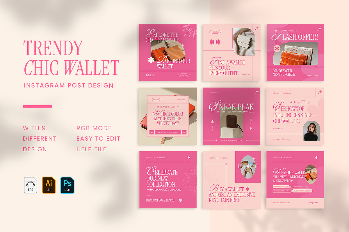 Trendy Wallet - Instagram Post, a Social Media Template by VUNIRA (Photo 1 of 3)