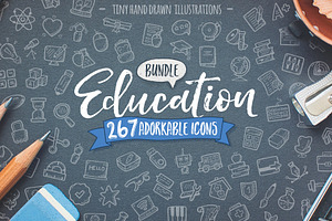 Education Bundle Hand Drawn Icons