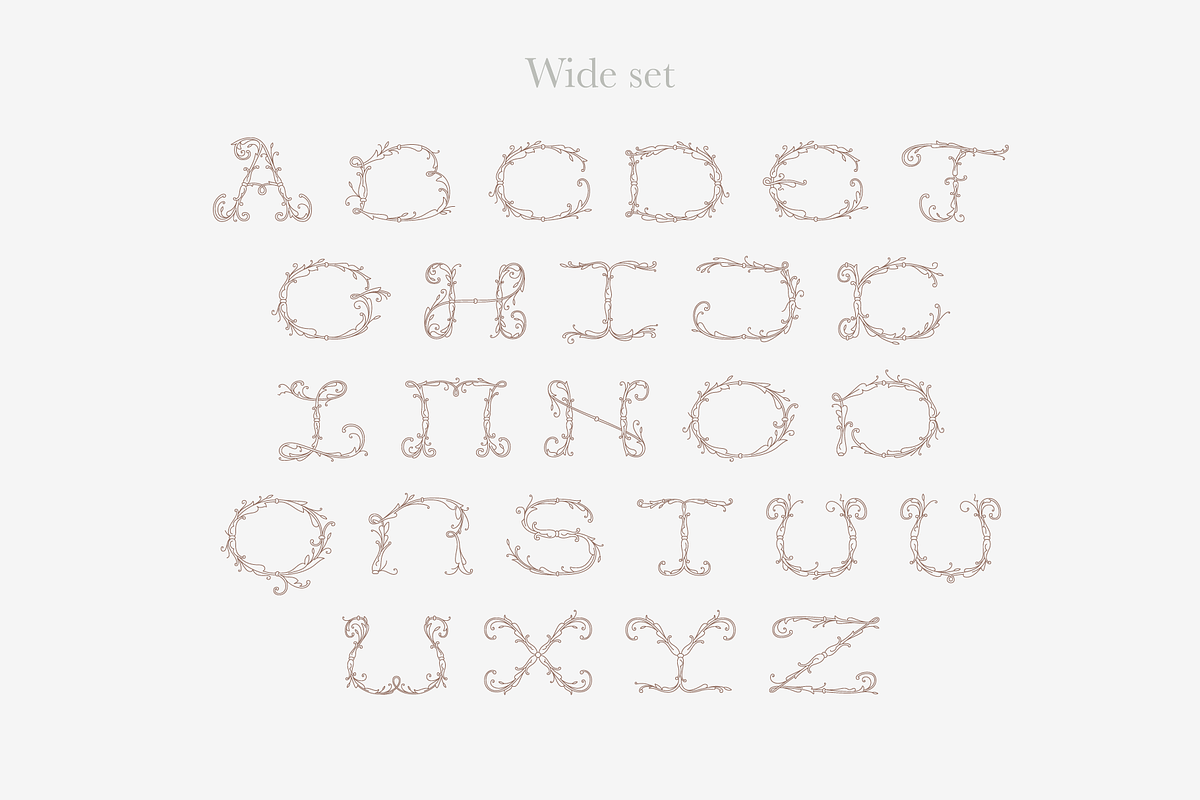 Royal Wedding Monograms font family, a Script Font by kaer_shop (Photo 4 of 10)