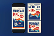 Blue Bold Mountain Bike Flyer Set, a Flyer Template by graphicook (Thumbnail 3 of 3)