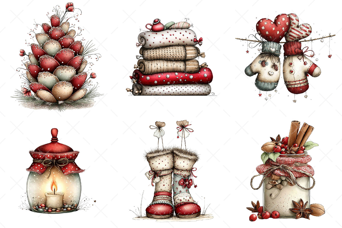 Watercolor Cozy Season Clipart Png, an Illustration by Craft Nest (Photo 6 of 10)