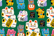 Lucky cats, an Animal Illustration by Twisted Tail (Thumbnail 2 of 6)