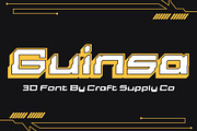 Guinsa 3D, a Sans Serif Font by Craft Supply Co. (Thumbnail 1 of 8)