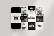ONYX: Bold Fashion Instagram Pack, a Social Media Template by Lunaria (Thumbnail 1 of 7)