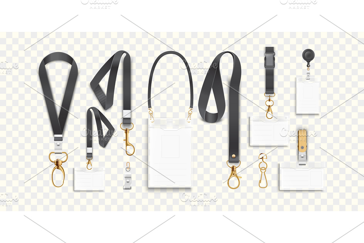 ID badge lanyards with clips, an Object Illustration by Yayasya (Photo 1 of 3)