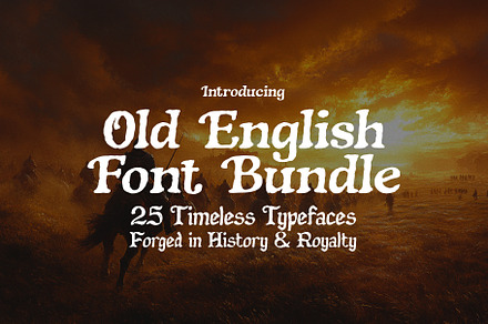 Old English Font Bundle - 25 Fonts!, a Blackletter Font by HipFonts