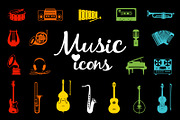 Music instruments icons, an Icon by ianakauri (Thumbnail 1 of 3)