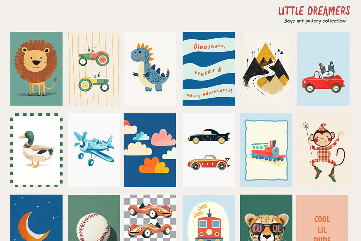 Boys Room Nursery Wall Art Prints, a Background Graphic by Essentially Nomadic (Photo 10 of 11)