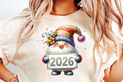 Happy New Year Gnome Sublimation, an Illustration by DreamCafeArt (Thumbnail 6 of 6)
