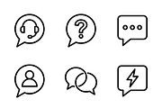 380 Customer Service Icon Set, an Outline Icon by adenpinkstore (Thumbnail 16 of 19)