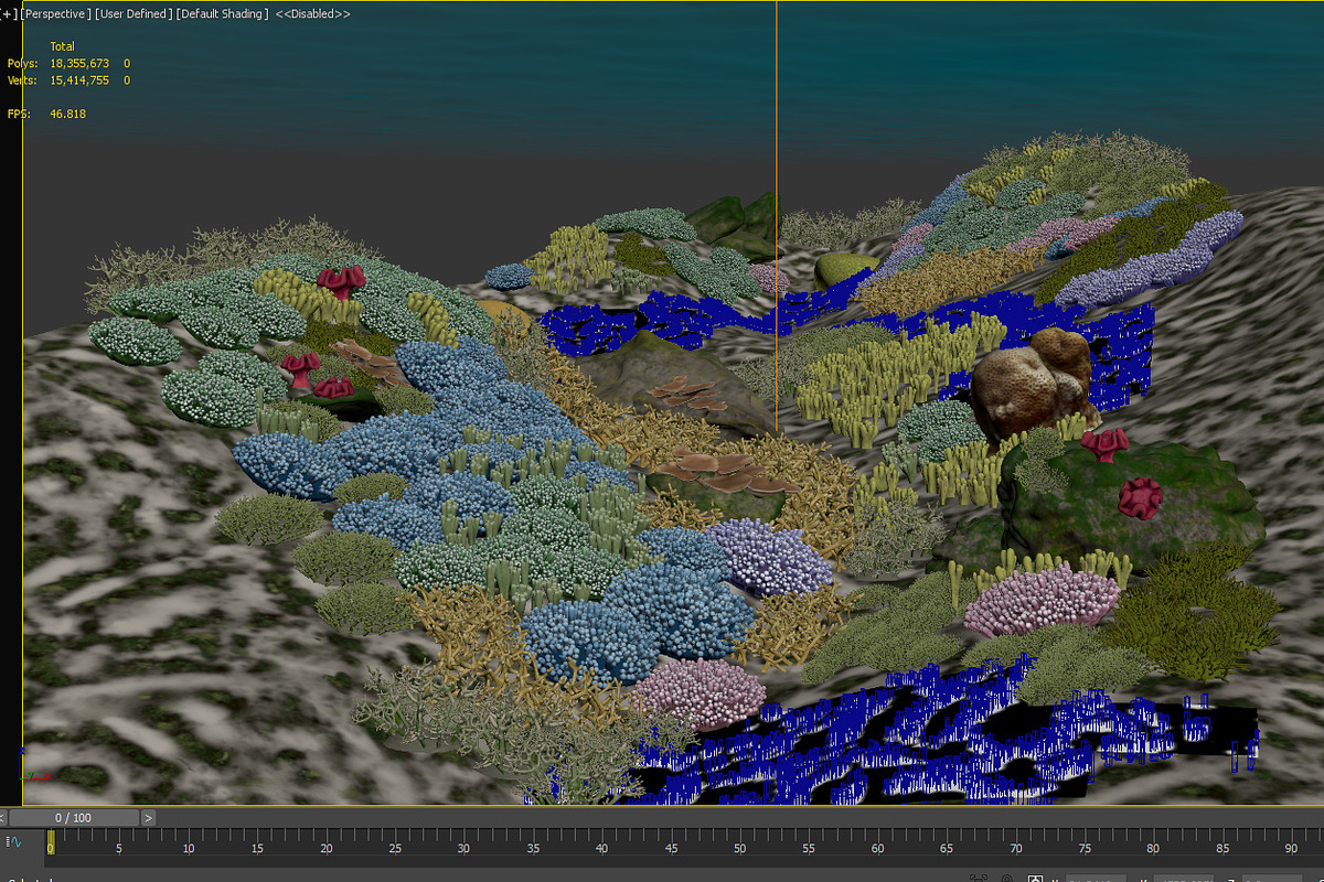 3D Cartoon Underwater Coral Reef Hab, an Environmental 3D Model by NOMODOL (Photo 15 of 24)