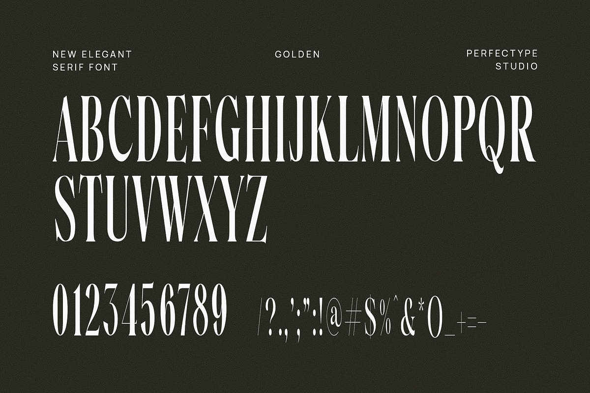 Golden Elegant Serif Font Typeface, a Serif Font by Perfectype (Photo 6 of 6)
