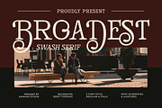Broadest - Swash Decorative Serif, a Serif Font by Shakira Studio (Thumbnail 1 of 10)