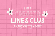 Crooked Lines Club Font, a Handwritten Font by AnnArt (Thumbnail 1 of 12)