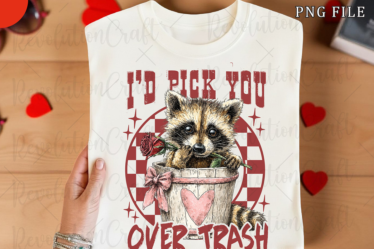 Funny Valentine's Day Raccoon PNG, an Illustration by OK Design (Photo 1 of 6)