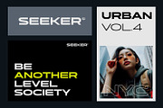 Seeker - Wide Sporty Branding Font, a Sans Serif Font by Asenbayu (Thumbnail 4 of 15)