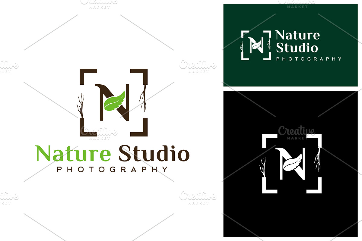Letter N Leaf Root Lens Logo, a Branding & Logo Template by Atlantis X Nurman Arbai (Photo 1 of 2)