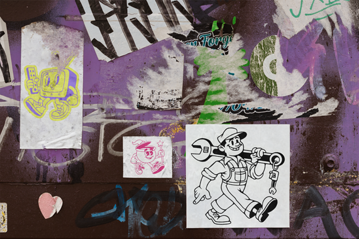 Retro Mascot Sticker Bundle, an Object Illustration by HunEyy (Photo 8 of 8)